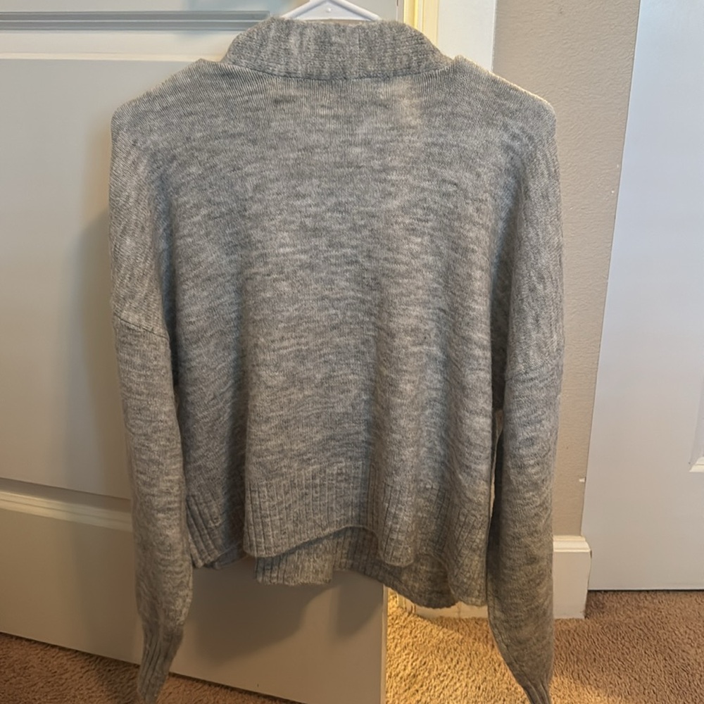 Ava & Viv Gray Cardigan with Pearl Embellishments - Picture 6 of 8